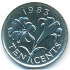 Бермудские острова, 10 центов 1983 год (UNC)