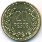 Колумбия, 20 песо 1991 год (UNC)