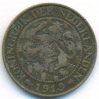 Нидерланды, 1 цент 1919 год