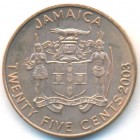 Ямайка, 25 центов 2003 год (UNC)