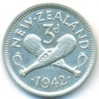 Новая Зеландия, 3 пенса 1942 год