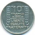Франция, 10 франков 1949 год (AU)