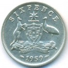 Австралия, 6 пенсов 1959 год