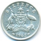 Австралия, 6 пенсов 1962 год