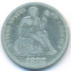 США, 10 центов 1887 год