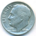 США, 10 центов 1954 год