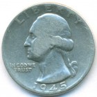 США, 25 центов 1945 год