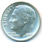 США, 10 центов 1964 год (UNC)