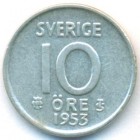 Швеция, 10 эре 1953 год
