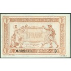 Франция, 1 франк 1917 год (для военного казначейства) (UNC)