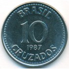 Бразилия, 10 крузадо 1987 год (UNC)