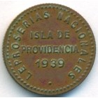 Венесуэла, остров Провиденсия, 5 сентимо 1939 год (лепрозорий)