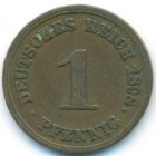 Германия, 1 пфенниг 1898 год F