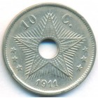 Бельгийское Конго, 10 сантимов 1911 год