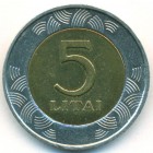 Литва, 5 лит 1999 год (AU)