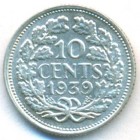 Нидерланды, 10 центов 1939 год (AU)