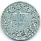Швейцария, 1 франк 1877 год
