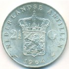 Нидерландские Антилы, 2-1/2 гульдена 1964 год (UNC)