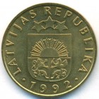 Латвия, 20 сантим 1992 год (UNC)