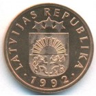 Латвия, 1 сантим 1992 год (UNC)