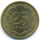Таджикистан, 25 дирамов 2001 год (UNC)