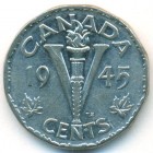 Канада, 5 центов 1945 год