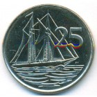 Каймановы острова, 25 центов 1992 год (AU)