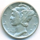 США, 10 центов 1945 год