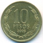 Чили, 10 песо 2005 год (UNC)