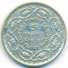 Тунис, 5 франков 1939 год