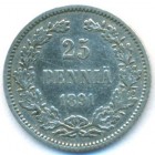 Kняжество Финляндия, 25 пенни 1891 год L