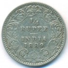 Британская Индия, 1/4 рупии 1889 год