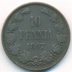 Княжество Финляндия, 10 пенни 1897 год