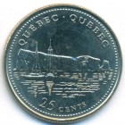 Канада, 25 центов 1992 год (UNC)