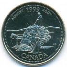 Канада, 25 центов 1999 год (UNC)