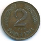 Латвия, 2 сантима 1939 год