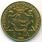 Андорра, 1 динер 1984 год (UNC)