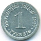 Германия, 1 пфенниг 1917 год A (AU)