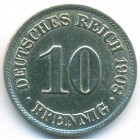 Германия, 10 пфеннигов 1908 год A