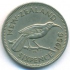 Новая Зеландия, 6 пенсов 1956 год