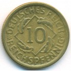 Веймарская республика, 10 рейхспфеннигов 1925 год D