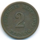 Германия, 2 пфеннига 1875 год G