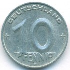 ГДР, 10 пфеннигов 1950 год E