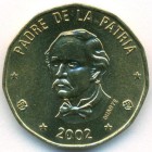 Доминиканская республика, 1 песо 2002 год (UNC)