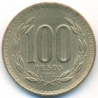 Чили, 100 песо 1992 год (UNC)