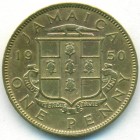 Ямайка, 1 пенни 1950 год