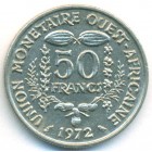 Западно-Африканские Штаты, 50 франков 1972 год
