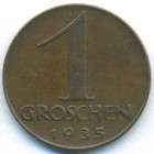 Австрия, 1 грош 1935 год