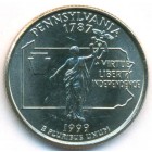 США, 25 центов 1999 год D (UNC)