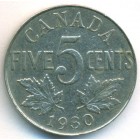 Канада, 5 центов 1930 год